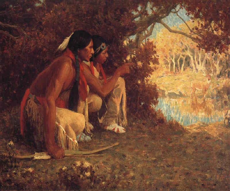 Eanger Irving Couse Hunting for Deer oil painting image